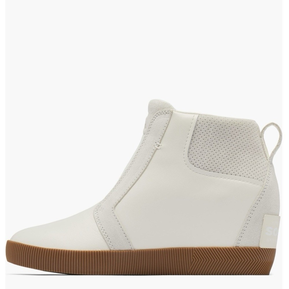 Sorel Out N About Wedge Leather Bootie, Ankle Boots White/Sea Salt, Size 8.5 NWT - Picture 8 of 16